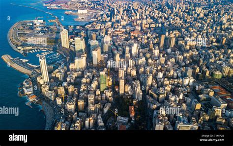 Aerial skyline view, Beirut, Lebanon Stock Photo - Alamy