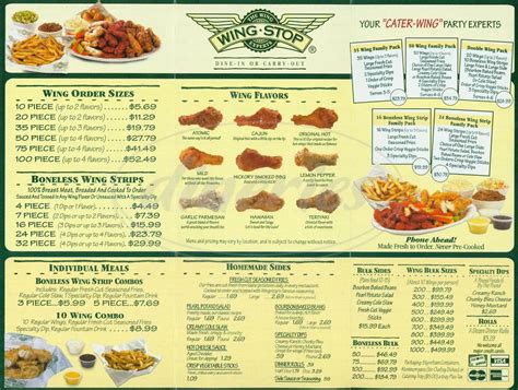 Wing Stop Menu, Menu for Wing Stop, Sunrise Manor, Las Vegas - Urbanspoon/Zomato