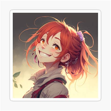 "Cute Redhead Anime Girl" Sticker for Sale by pretonopreto | Redbubble