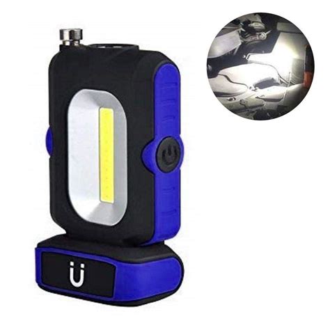 Justech COB LED Work Light Portable Rechargeable Flashlight Lamp Inspection Light Torch with ...