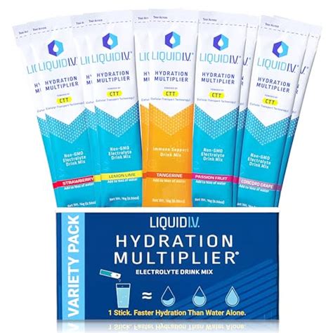 Liquid IV Variety Pack - 5 Flavors, Hydration Packets, Electrolytes ...