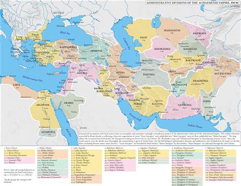 Administrative Divisions of the Achaemenid Empire, 490 BC | Всемирная история, Карта, История