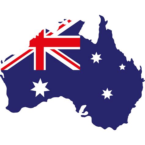 australian flag in map 24085633 PNG