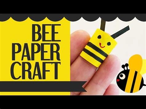 How to make a paper bee craft for kids - Cute Finger Puppet Bee - Easy DIY | Bee crafts for kids ...