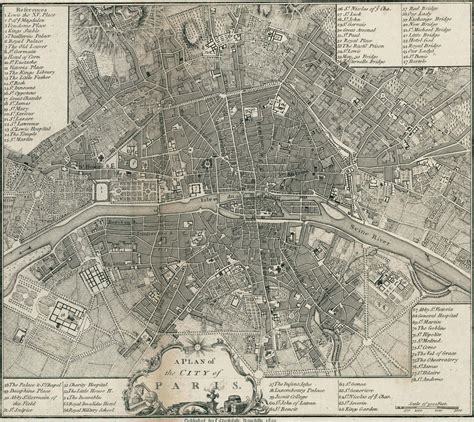 Old Map of Paris 1800