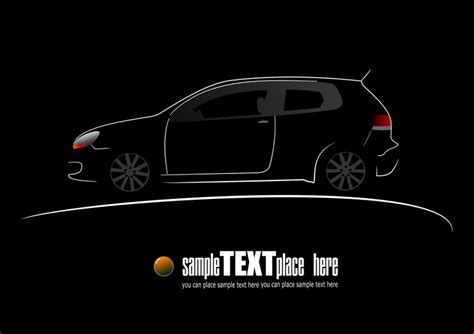 Premium Vector | White silhouette of car on black background vector ...