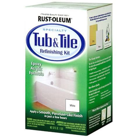 Rust-Oleum 7860519 Tub and Tile Refinishing 2-Part Kit, White - DIYrule.com