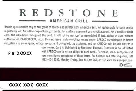 Redstone American Grill | My Card Terms