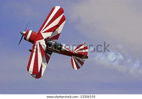 Redwhite Biplane Air Show Stock Photo (Edit Now) 13306159