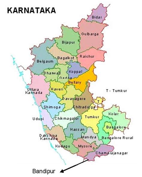 Bandipur In Karnataka Map - Blythe Starlene