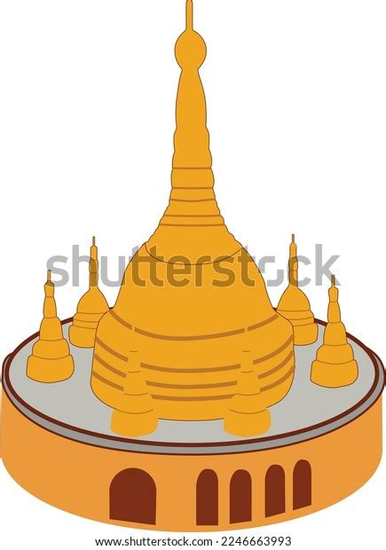 Bandarban Golden Temple Buddha Dhatu Jadi Stock Vector (Royalty Free ...