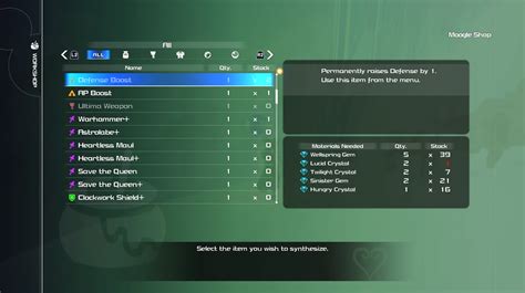 Kingdom Hearts 3 Synthesis Material List: Adamantite, Orichalcum+ ...