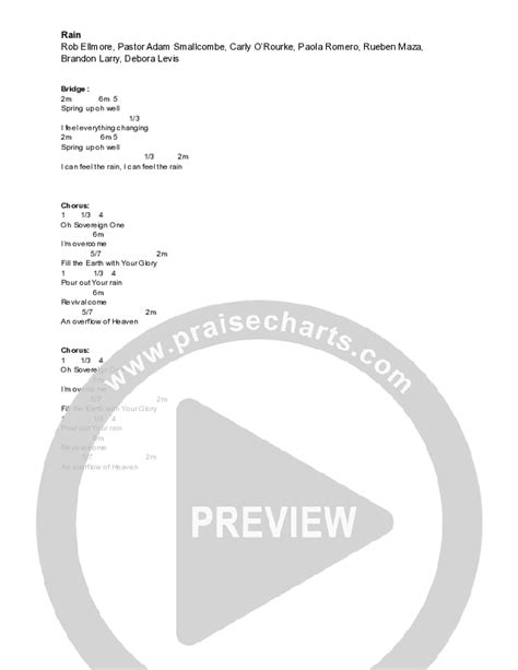 Rain Chords PDF (Vive Worship) - PraiseCharts