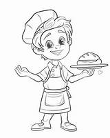 Chef And Baker Coloring Pages sketch template