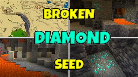 BROKEN DIAMOND seed in Minecraft (Bedrock) - YouTube