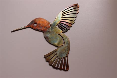 Hummingbird Metal Wall Art Decor by HEAVENSGATEMETALWORK on Etsy