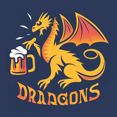 LOGO Design For Beer Dragons Mystical Dragon Imagery with Captivating Typography | AI Logo Maker