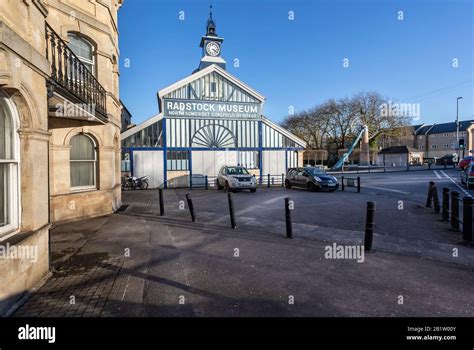 Radstock Museum, North Somerset Coalfield Heritage Museum, with clock ...