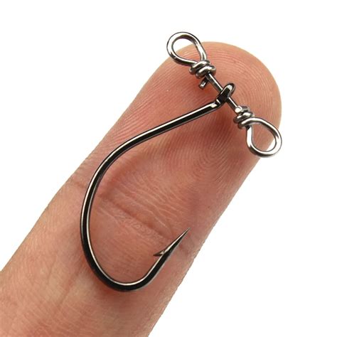 Fishing Hook 10PCS / 20PCS Barbed Fishing Hook Carbon Steel Worm Soft ...