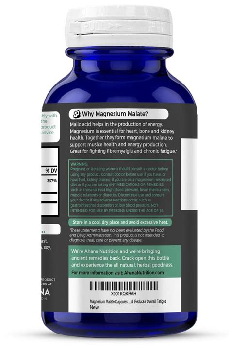 Magnesium Malate Capsules - Ahana Nutrition