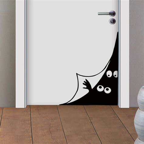 Funny Peeping eyes Wall Sticker Door/Wall corner Home Decor living room Background decoration ...