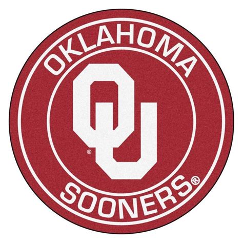 FANMATS Oklahoma Sooners NCAA Roundel Mat 2-ft x 2-ft Red Round Indoor Door Mat Lowes.com ...