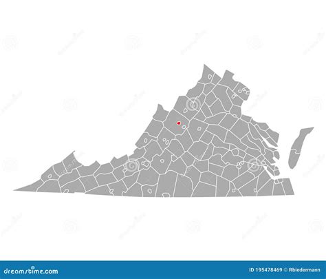 Map of Staunton in Virginia Stock Vector - Illustration of locator ...