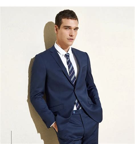 2018 2018 Men Business Suit Slim Fit Classic Male Suits Blazers Luxury Suit Men One Button 2 ...