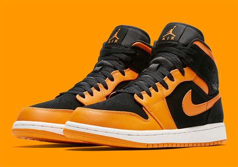 Air Jordan 1 Mid Black/Orange Release Info 554724-081 | SneakerNews.com