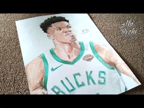 Drawing Giannis Antetokounmpo - MVP NBA 2019 - YouTube