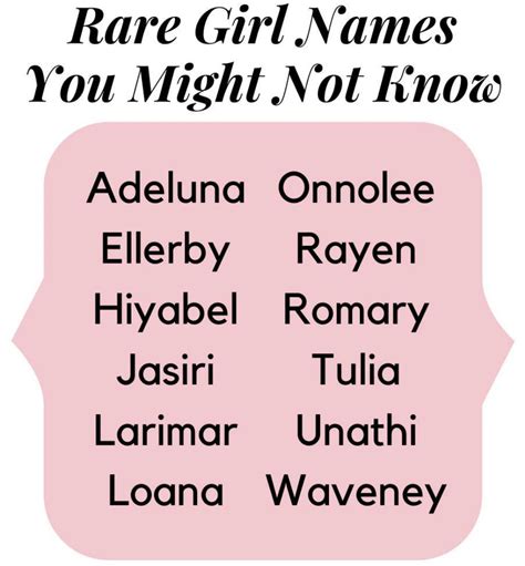 100 Girl Names You’ve Never Heard Before 💕