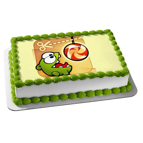 Cut the Rope Om Nom and a Lollipop Edible Cake Topper Image ABPID06341 ...