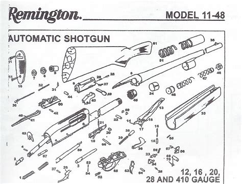 Model 1100 Remington 12 Gauge Parts List