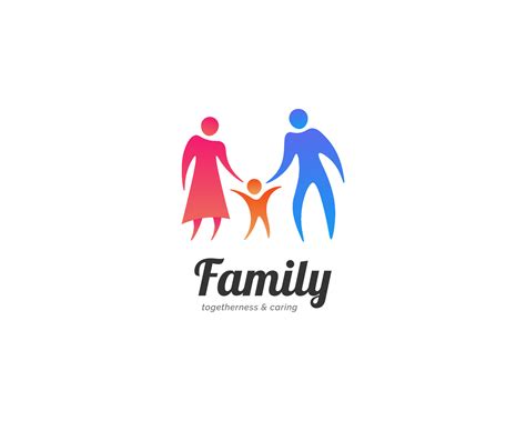 Colorful Family Logo. Happy Parents and Child Logo Design 8381485 ...