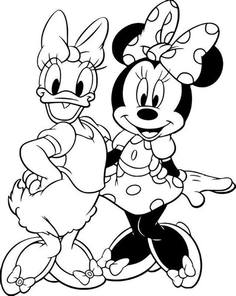 Coloriage Minnie Et Daisy | Minnie mouse coloring pages, Mickey coloring pages, Mickey mouse ...