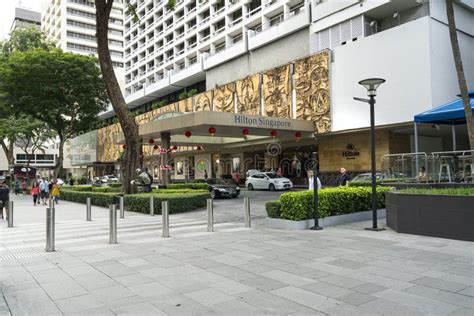 Hilton hotel in Singapore editorial photography. Image of tourist ...