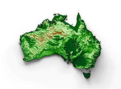 Premium Photo | Australia Topographic Map 3d realistic map Color 3d ...