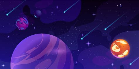 Outer space background with planets and stars 17125591 Vector Art at Vecteezy