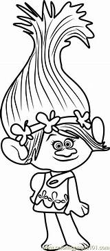 Princess Poppy From Trolls Coloring Page For Kids  Free Trolls sketch template
