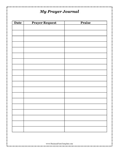 Free Printable Prayer List Printable Templates – NBKomputer