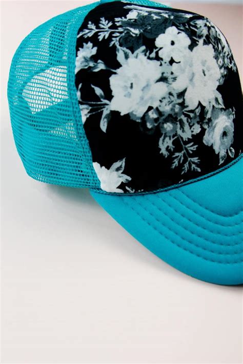 floral trucker hat DIY - custom hat template - see kate sew