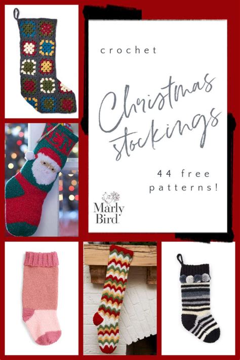 44 Holiday Season FREE Crochet Christmas Stockings Patterns | Marly Bird