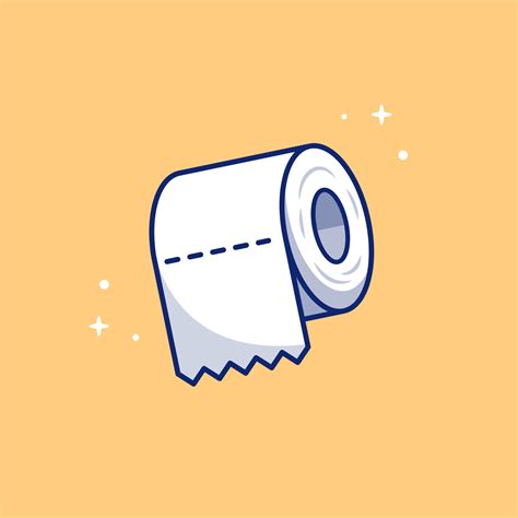 Toilet Tissue Paper Roll Cartoon Vector Icon Illustration. Healthcare ...