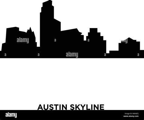 Austin texas skyline silhouette Black and White Stock Photos & Images ...