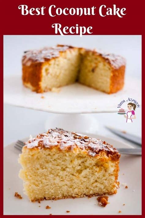 Old Fashion Coconut Cake Recipe (Desiccated Coconut) - Veena Azmanov ...