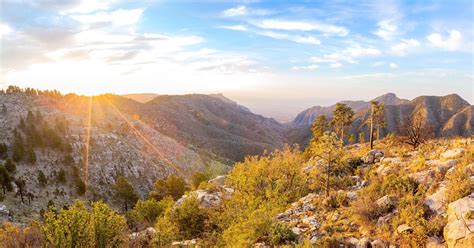 Take a peek at some of the tallest peaks in Texas. Pano of a golden sunrise in the Guadalupe ...