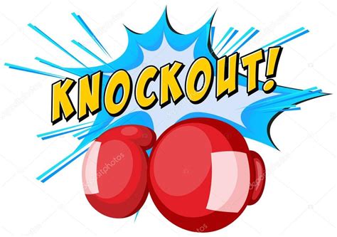 Expression knockout and boxing gloves Stock Vector Image by ...