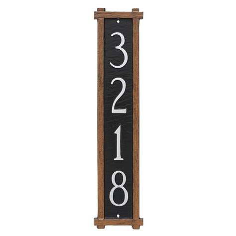 Mission Oak Column Address Sign Plaque – Montague Metal Products