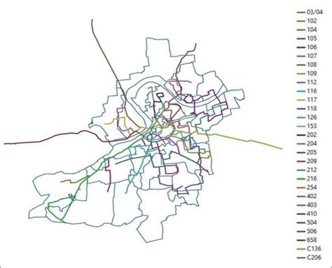 Route map of city bus services of Surat city | Download Scientific Diagram