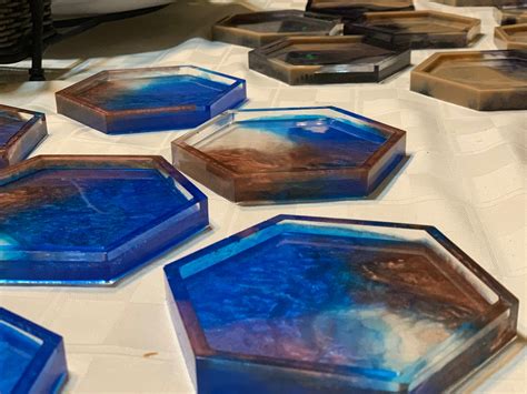 Custom Resin Coasters Made to Order you pick the colors | Etsy